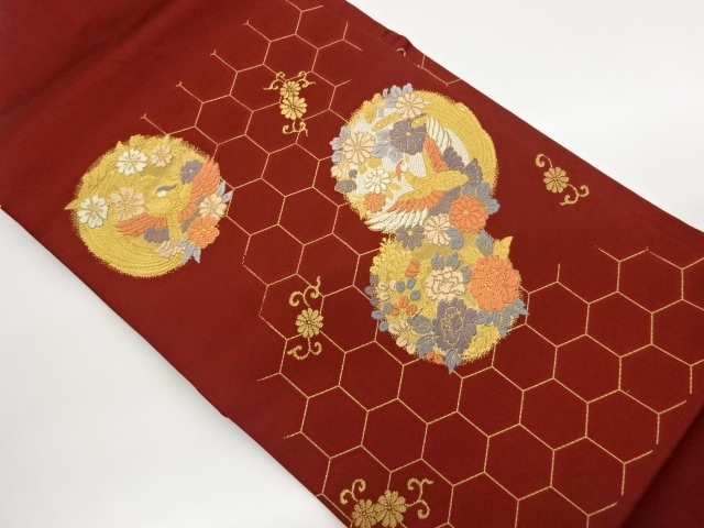 JAPANESE NAGOYA OBI / WOVEN PHOENIX